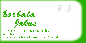 borbala jakus business card