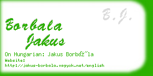 borbala jakus business card